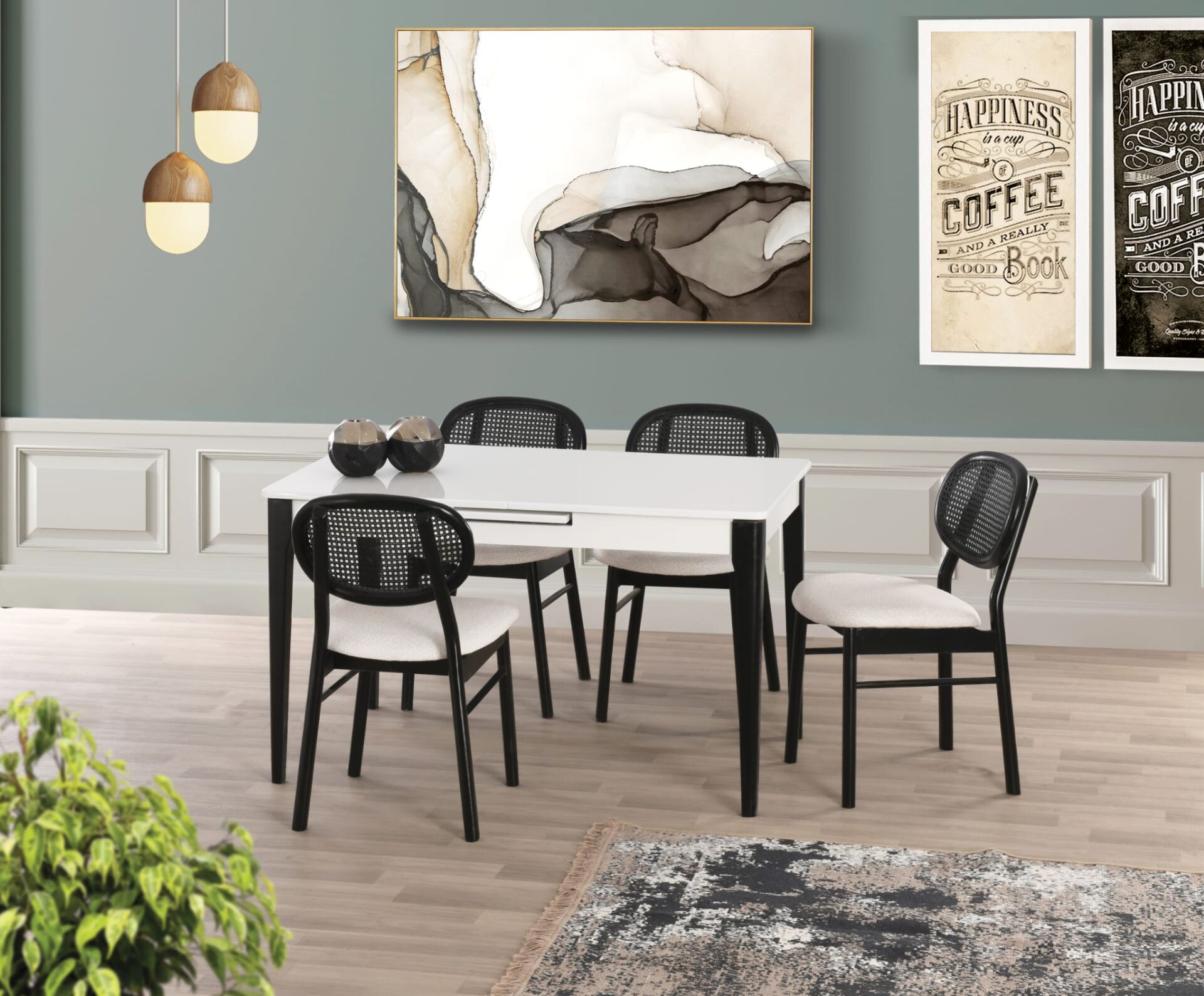 PARİS MASA TAKIMI 4 SANDALYE İLE SET