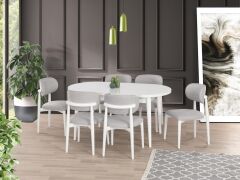 KELEBEK MASA TAKIMI 4 ADET SANDALYE İLE SET